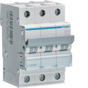 Hager MCN306 Μικροαυτόματη ασφάλεια 3P 6 A C 6 kA
