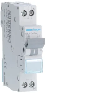 Hager MLN540A Μικροαυτόματη ασφάλεια 1P+N 40 A C 6 kA