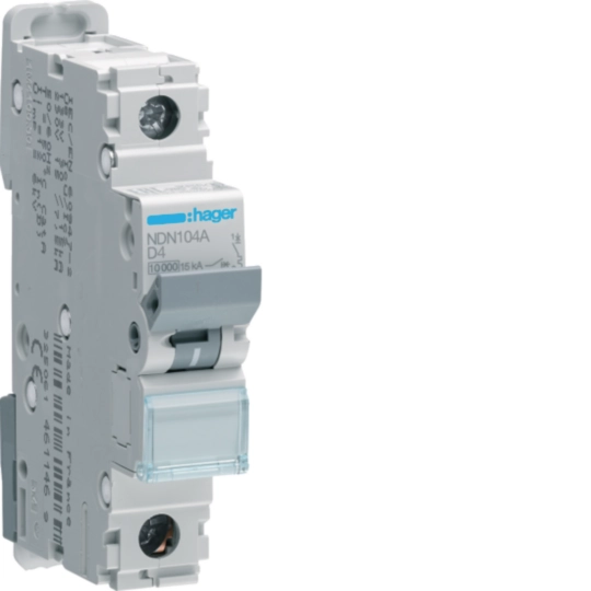 Hager NDN104A Μικροαυτόματη ασφάλεια 1P 4 A D 10 kA