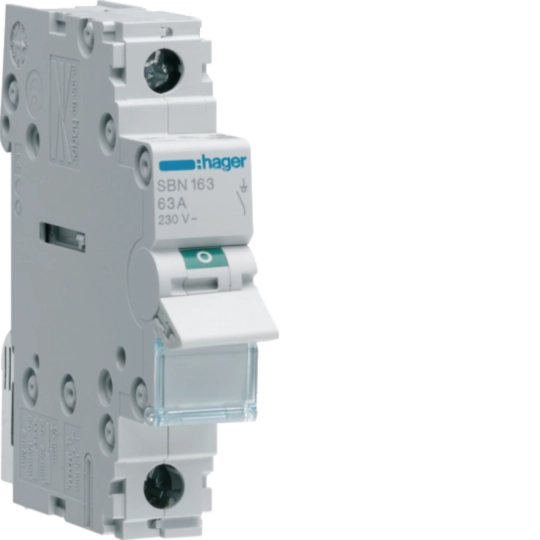 Hager SBN163 Ραγοδιακόπτης 1P 63 A