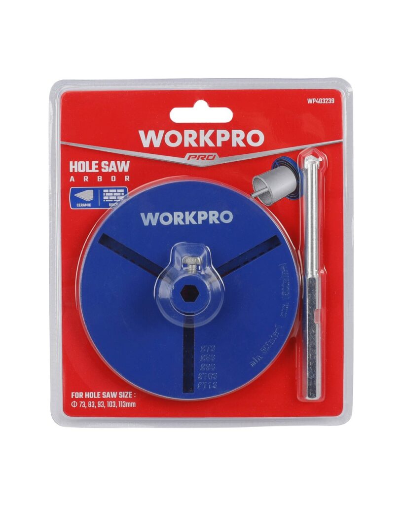 ΥΠΟΔΟΧΗ ΓΙΑ ΠΟΤΗΡΟΤΡΥΠΑΝΑ ΚΑΡΒΙΔΙΟΥ 73-113mm WP403239 WORKPRO (ΚΑΡΤΕΛΑ)