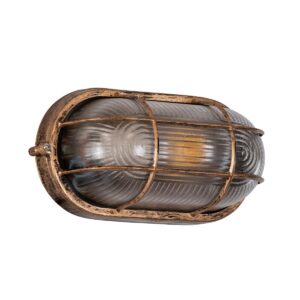 BOATLIGHT 61584 Vintage Φωτιστικό Καραβοχελώνα Τοίχου & Οροφής με Ντουί 1 x E27 AC 220-240V IP65 - Χάλκινο Εφέ Σκουριάς Ματ - Μ21 x Π10.4 x Υ9cm
