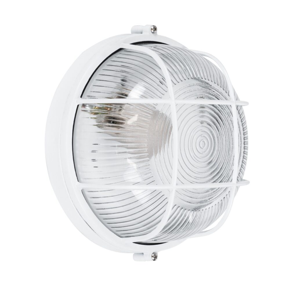 BOATLIGHT 61585 Vintage Φωτιστικό Καραβοχελώνα Τοίχου & Οροφής με Ντουί 1 x E27 AC 220-240V IP65 - Λευκό Ματ - Μ17.5 x Π17.5 x Υ9cm