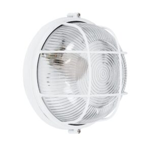 BOATLIGHT 61585 Vintage Φωτιστικό Καραβοχελώνα Τοίχου & Οροφής με Ντουί 1 x E27 AC 220-240V IP65 - Λευκό Ματ - Μ17.5 x Π17.5 x Υ9cm