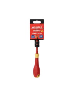 ΚΑΤΣΑΒΙΔΙ ΜΕ ΜΟΝΩΣΗ VDA ΕΩΣ 1000V ΣΤΑΥΡΟΥ PH 1x100mm WP341028 WORKPRO (PROFI) (ΚΑΡΤΕΛΑ)