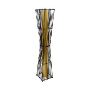 PALMA 02274 Boho Επιδαπέδιο Φωτιστικό με Ντουί 2 x E27 AC 220-240V IP20 - Μαύρο & Μπεζ - Μ25 x Π25 x Υ140cm
