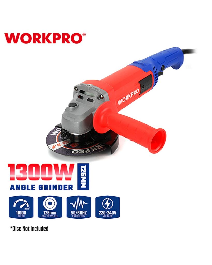 ΓΩΝΙΑΚΟΣ ΤΡΟΧΟΣ 1300W Φ125mm WP472001 WORKPRO (PROFI)