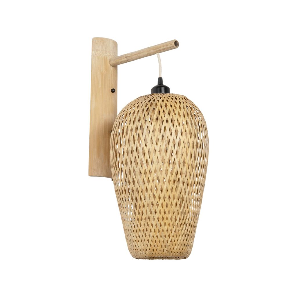 SELVA 01977 Boho Φωτιστικό Τοίχου - Απλίκα με Ντουί 1 x E27 AC 220-240V IP20 - Μπεζ - Μ24 x Π32 x Υ56cm