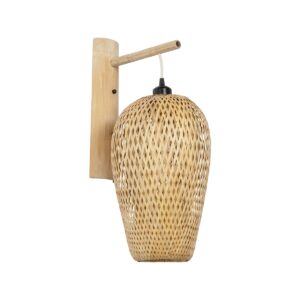 SELVA 01977 Boho Φωτιστικό Τοίχου - Απλίκα με Ντουί 1 x E27 AC 220-240V IP20 - Μπεζ - Μ24 x Π32 x Υ56cm