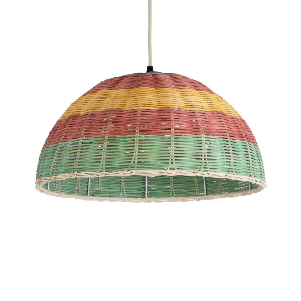 CABALLEROS 02060 Boho Κρεμαστό Φωτιστικό Οροφής με Ντουί 1 x E27 AC 220-240V IP20 - Πολύχρωμο - Μ40 x Π40 x Υ20cm