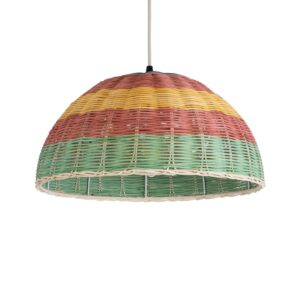 CABALLEROS 02060 Boho Κρεμαστό Φωτιστικό Οροφής με Ντουί 1 x E27 AC 220-240V IP20 - Πολύχρωμο - Μ40 x Π40 x Υ20cm