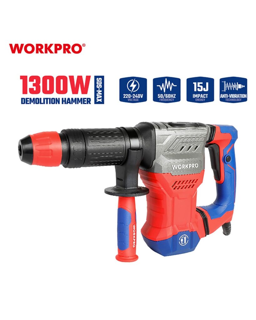 ΣΚΑΠΤΙΚΟ ΠΙΣΤΟΛΕΤΟ 1300W SDS MAX (15,0 Joule) WP470608CE WORKPRO (PROFI)