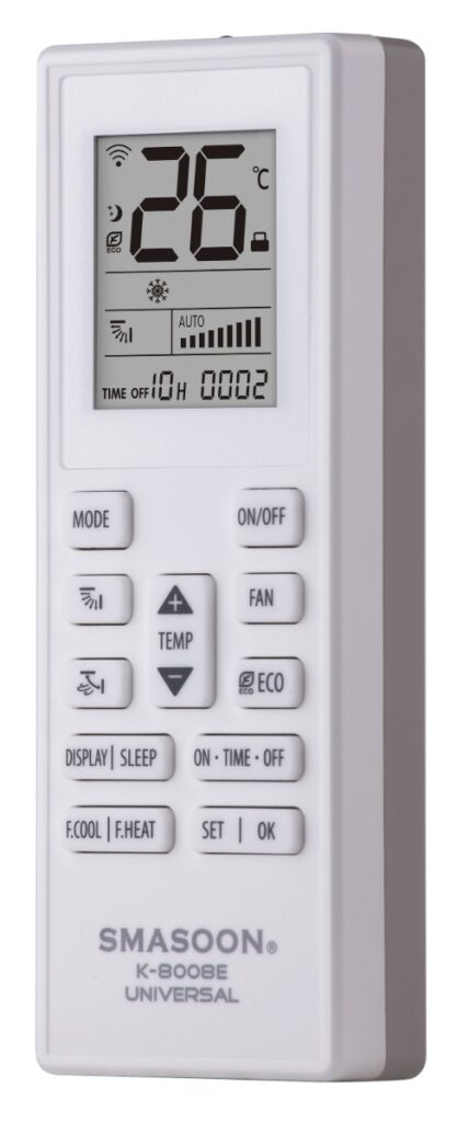 SMASOON K-8008E Universal Τηλεχειριστήριο Κλιματισμού Γκρι