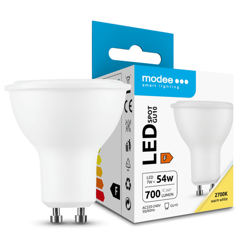 Modee Lighting LED Spot Λαμπτήρας 7W GU10 2700K ERP